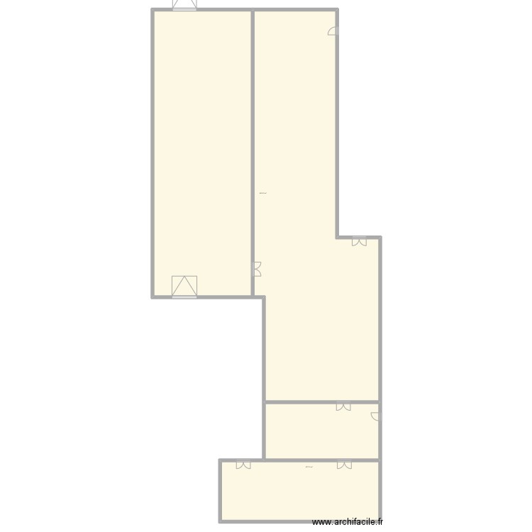 blan. Plan de 2 pièces et 818 m2