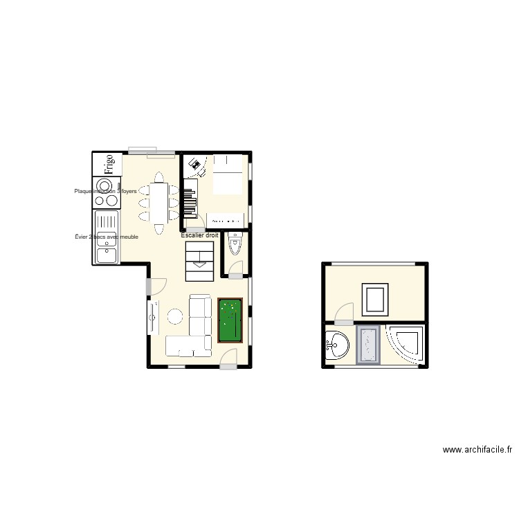 PLAN OCHOUSE. Plan de 5 pièces et 4 m2