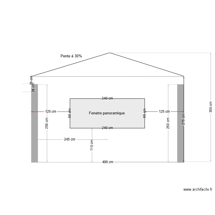 pool house facade est. Plan de 0 pièce et 0 m2