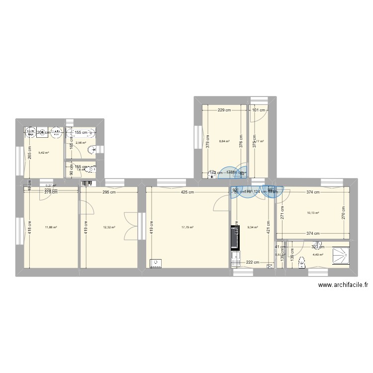 maison mouture 1 Lucia. Plan de 13 pièces et 88 m2