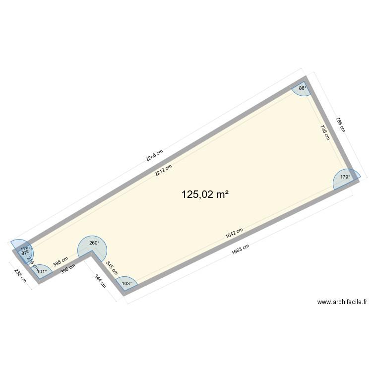 SOULETIS GRANGE. Plan de 3 pièces et 248 m2