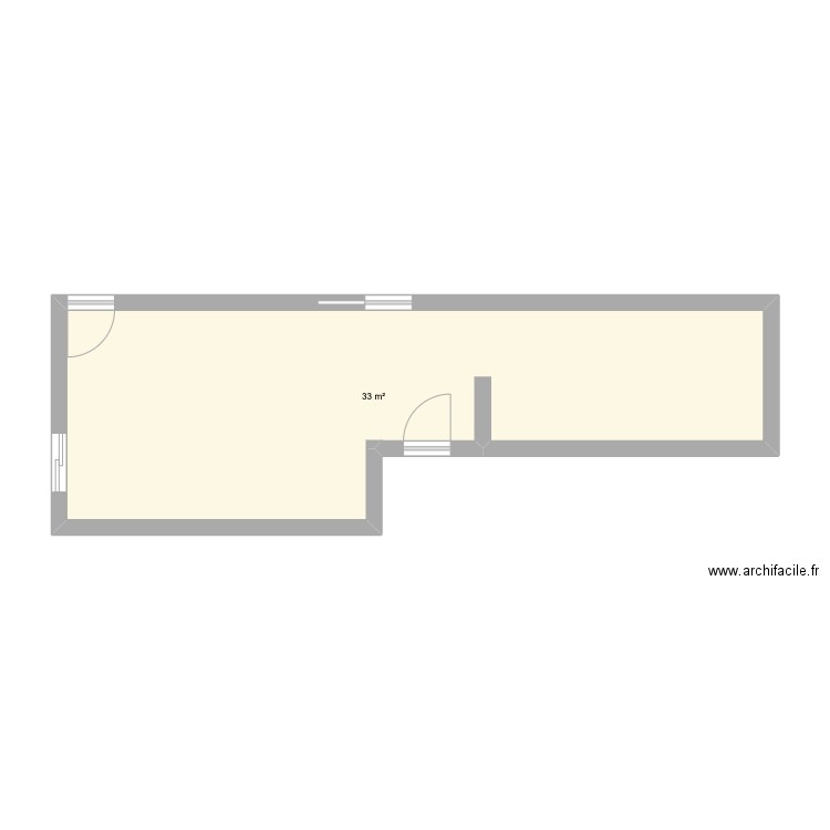 Appartement. Plan de 1 pièce et 33 m2