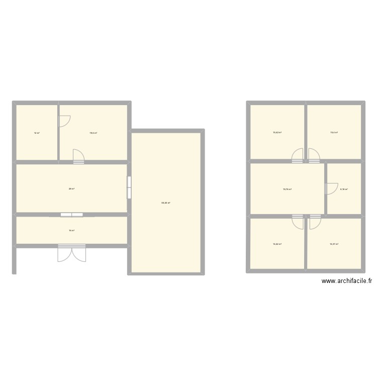 Maison. Plan de 11 pièces et 214 m2