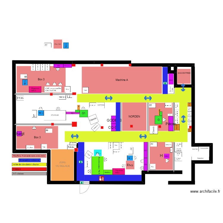 TH3_PKB et étuyeuse. Plan de 2 pièces et 2 m2