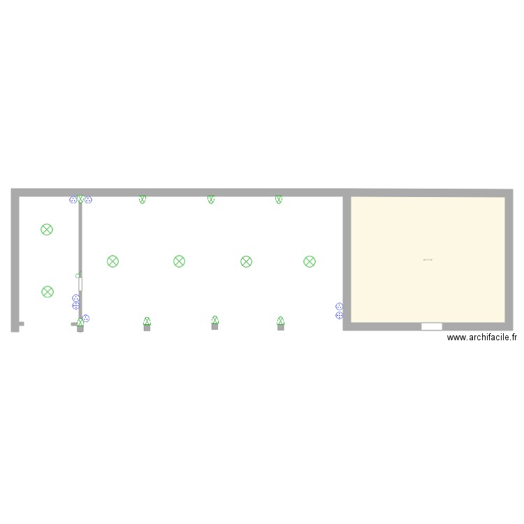 GRANGE. Plan de 1 pièce et 86 m2