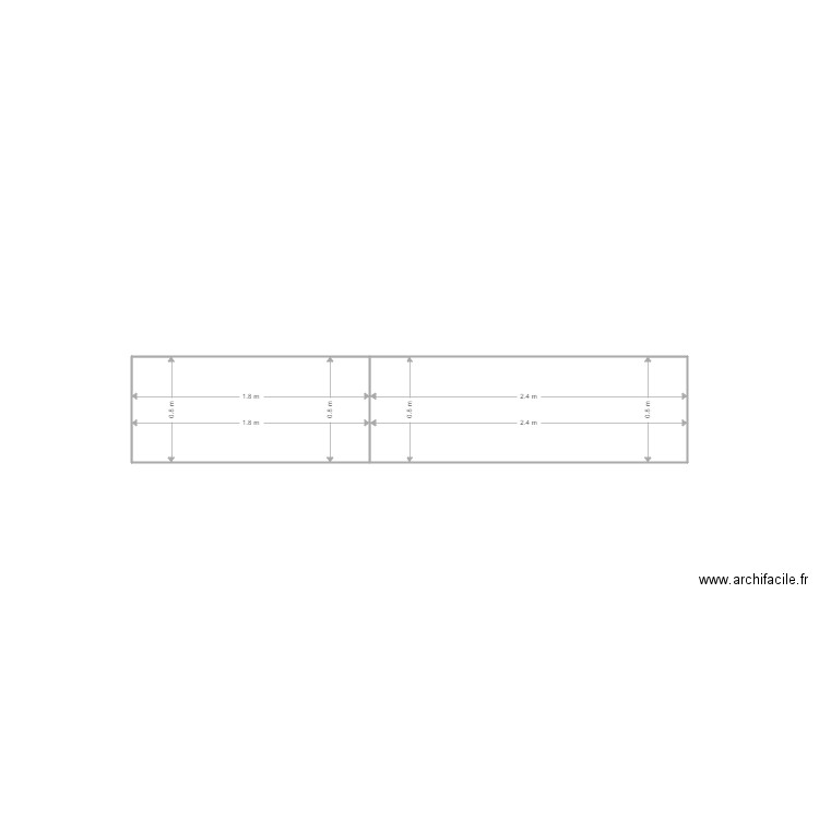 louise michel. Plan de 2 pièces et 3 m2