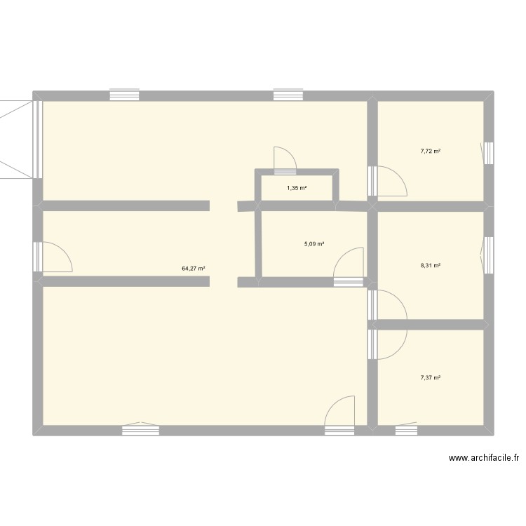 Maison 2. Plan de 6 pièces et 94 m2