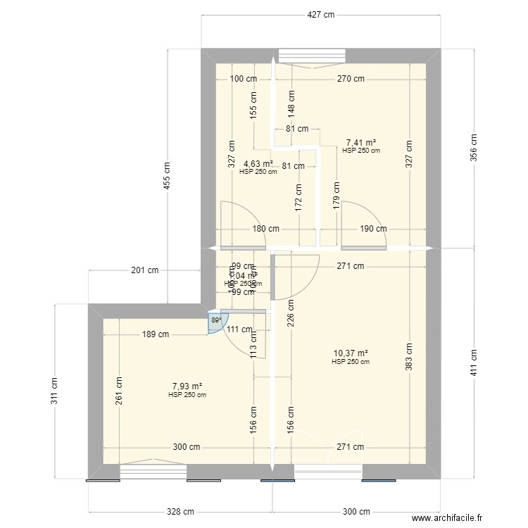 wimereux. Plan de 5 pièces et 31 m2