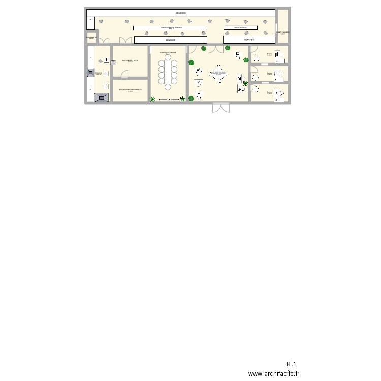 plantibodies center park. Plan de 11 pièces et 243 m2