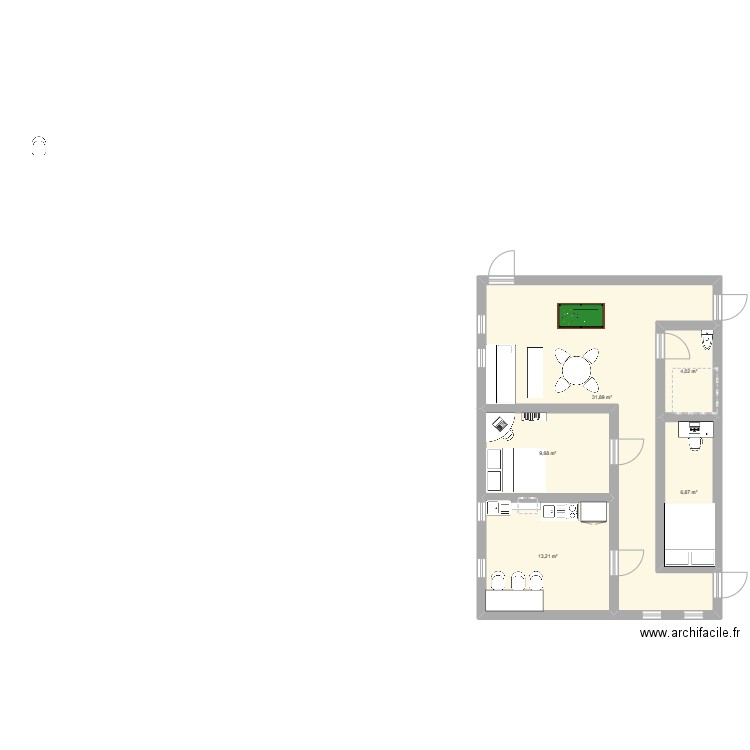 maison de florian 2. Plan de 5 pièces et 66 m2