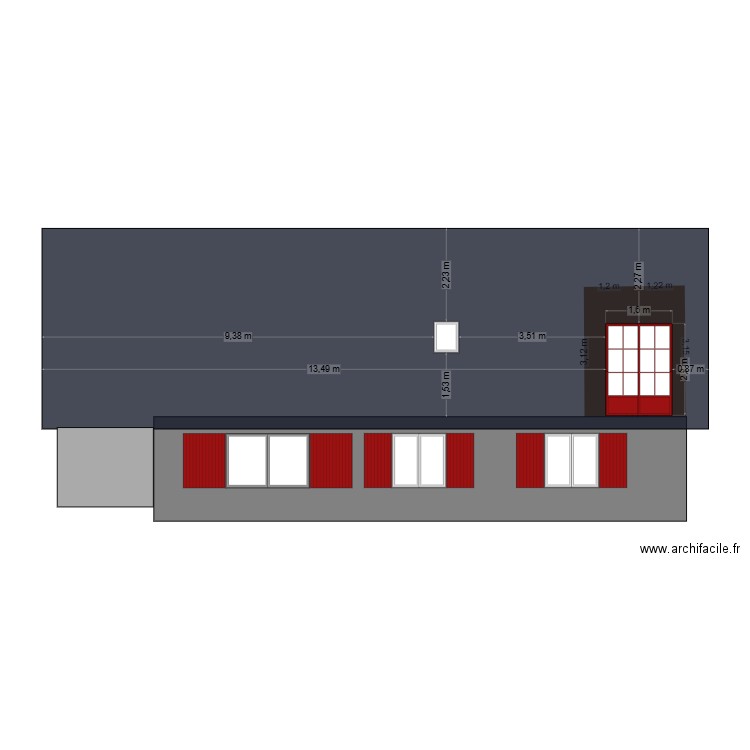 ONESIA FACADE SUD simulation. Plan de 0 pièce et 0 m2