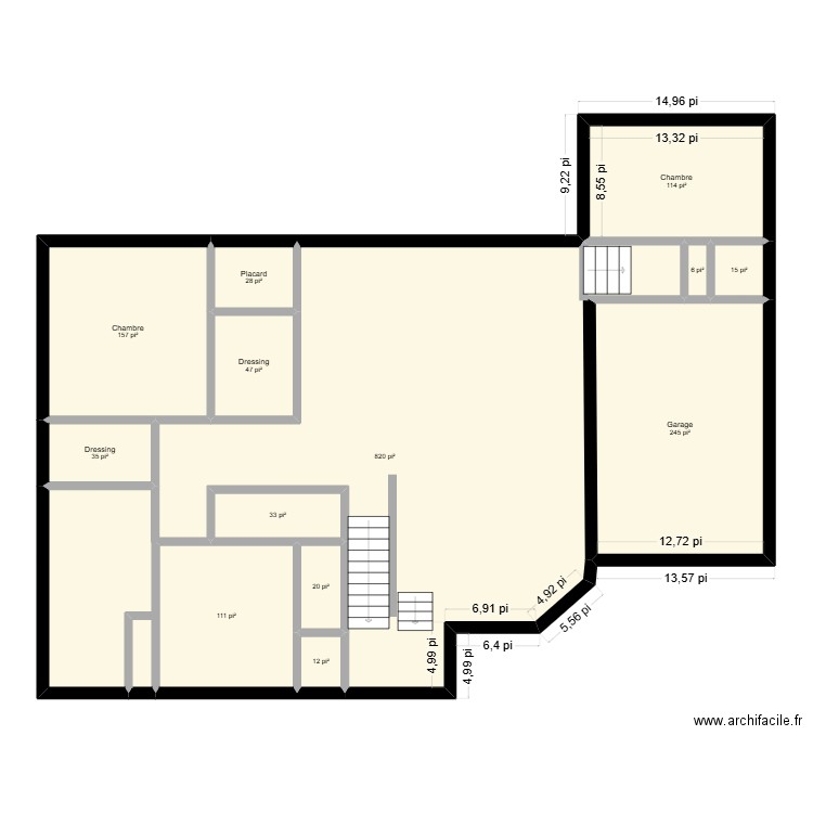 mAISON. Plan de 13 pièces et 153 m2