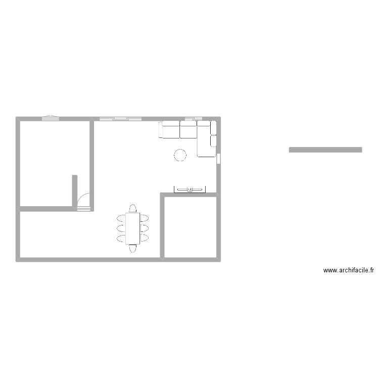 ETAPE 1. Plan de 3 pièces et 84 m2