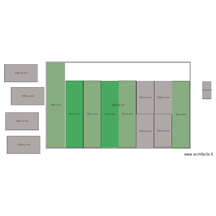 protection sol salle polyvalente façon moquettes. Plan de 1 pièce et 608 m2