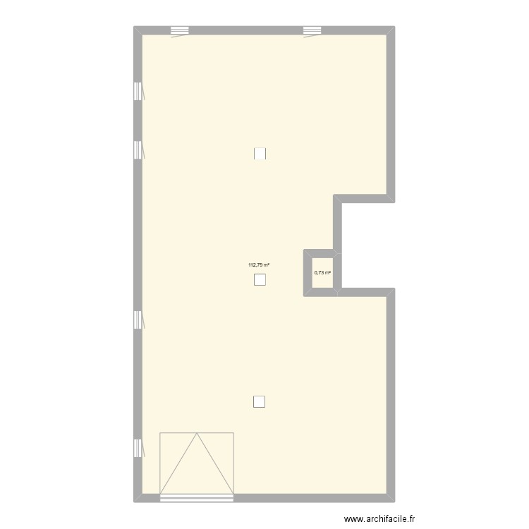 garage. Plan de 2 pièces et 114 m2