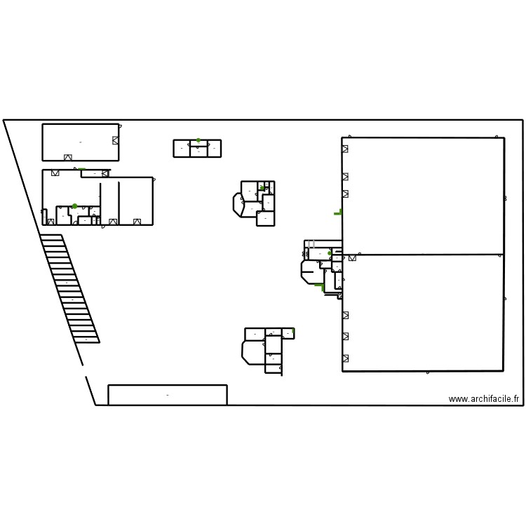 Plan citroën. Plan de 40 pièces et 2414 m2