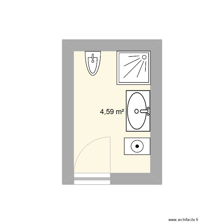 VAD Urbanis. Plan de 1 pièce et 5 m2