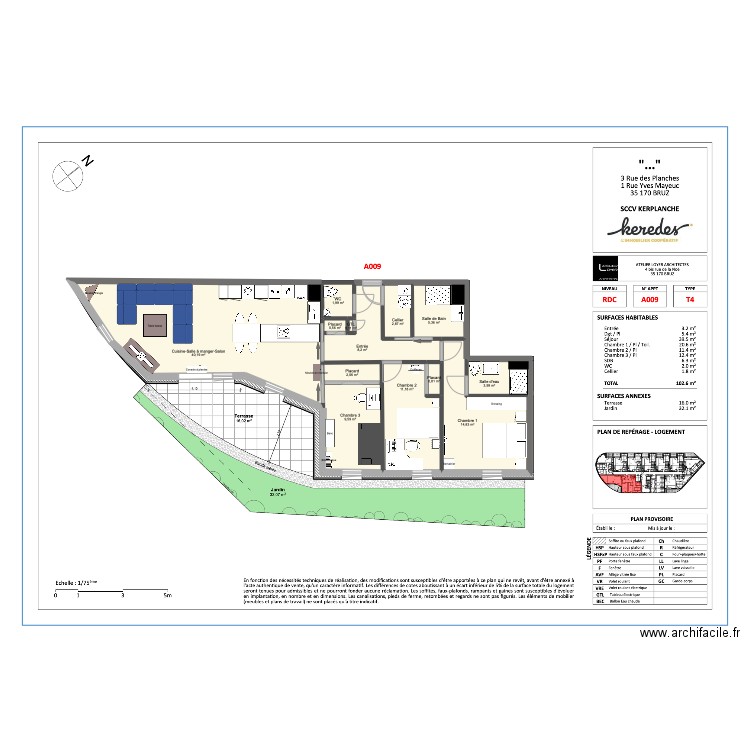 Domaine des Planches 2024-08-09 aménagement. Plan de 13 pièces et 102 m2