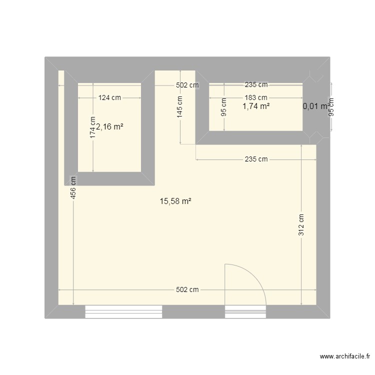 ADOPT. Plan de 4 pièces et 23 m2