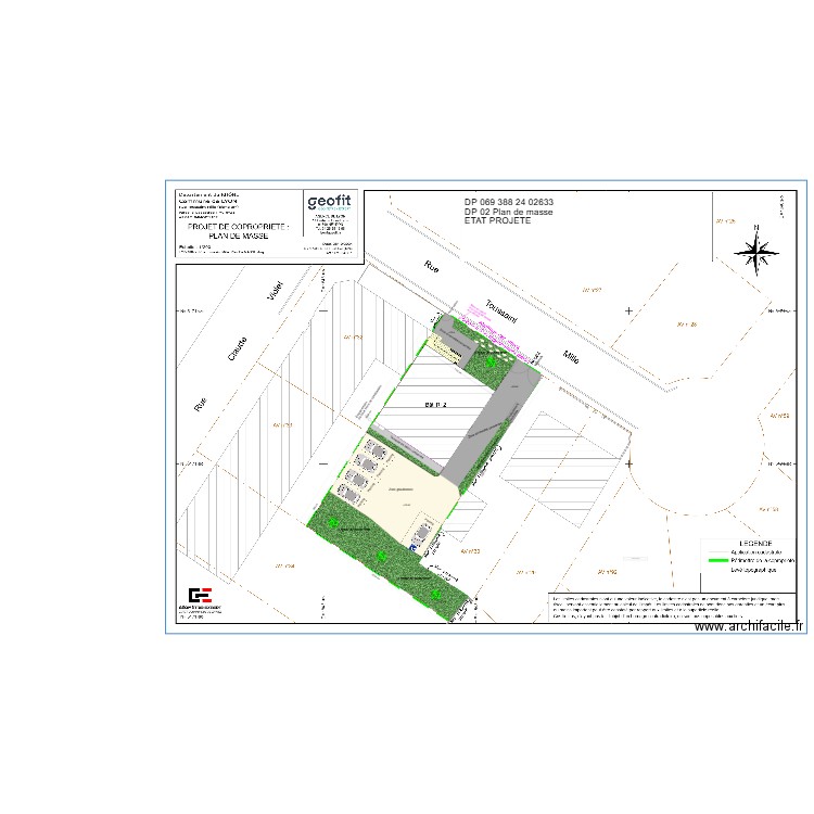 Plan de masse version 2 Lyon 8. Plan de 0 pièce et 0 m2