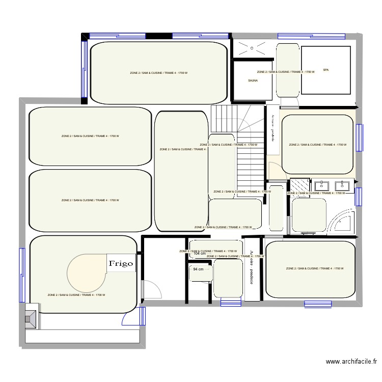 PRE GOLBEY. Plan de 1 pièce et 13 m2