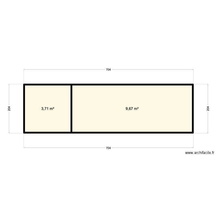 PLAN DIJONCTEUR. Plan de 2 pièces et 13 m2