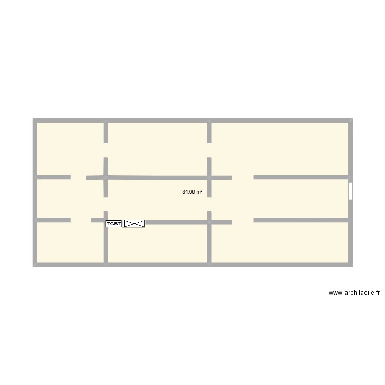 entresol  2. Plan de 1 pièce et 35 m2