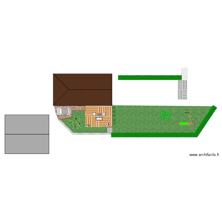 Jardin Haut. Plan de 1 pièce et 62 m2