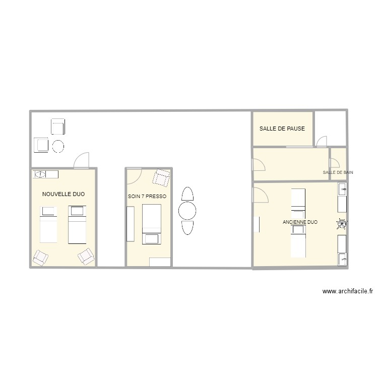 ETAGE SPA . Plan de 5 pièces et 26 m2