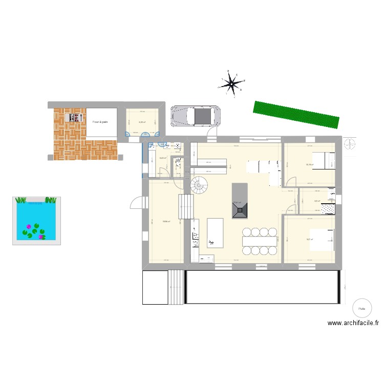 Bordeleix v4. Plan de 15 pièces et 366 m2