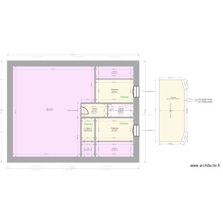 ML24014386 LUCON. Plan de 22 pièces et 319 m2