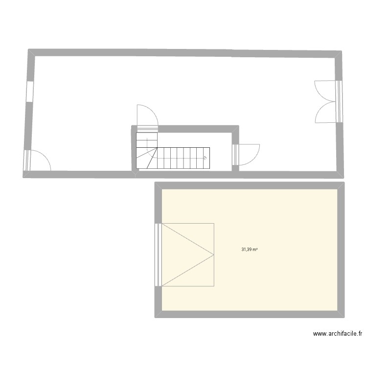 Juprelle . Plan de 1 pièce et 31 m2