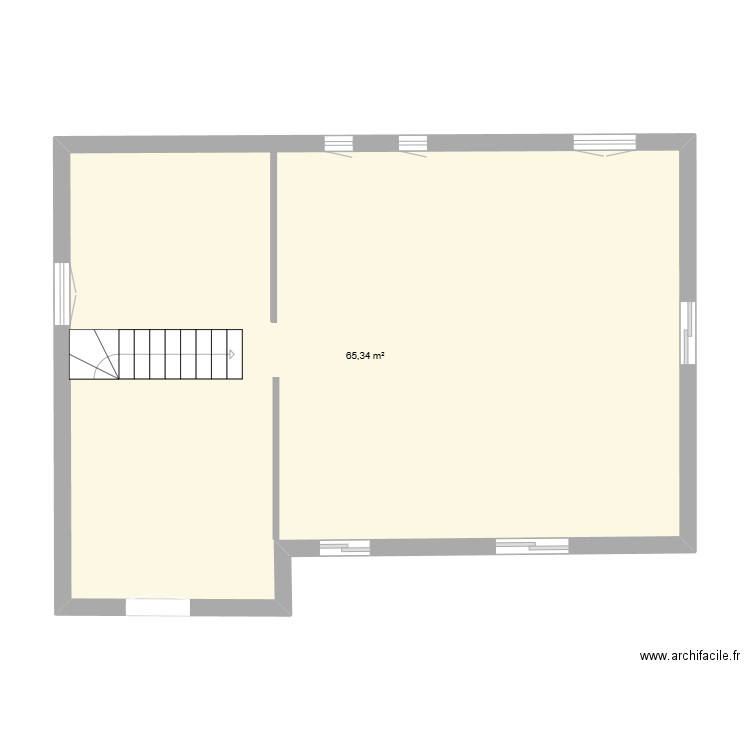 PONTEILS. Plan de 1 pièce et 65 m2