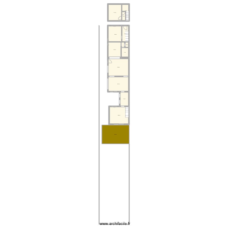 Solune 2. Plan de 13 pièces et 156 m2