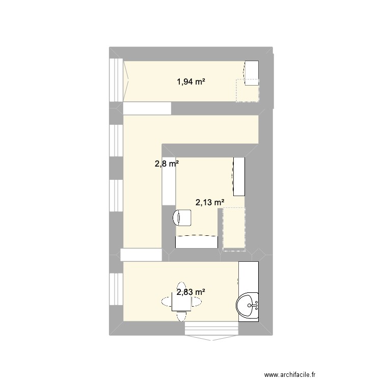 institut. Plan de 4 pièces et 10 m2