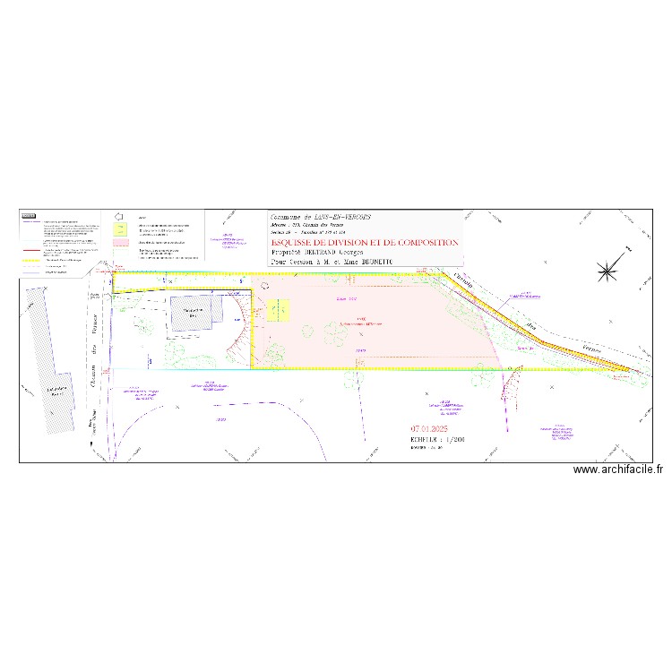 PLAN aménagement lot 1 lans. Plan de 0 pièce et 0 m2