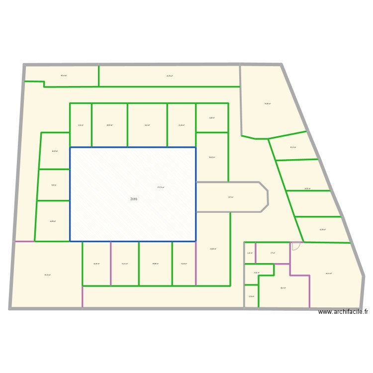 SJF PRO. Plan de 30 pièces et 789 m2