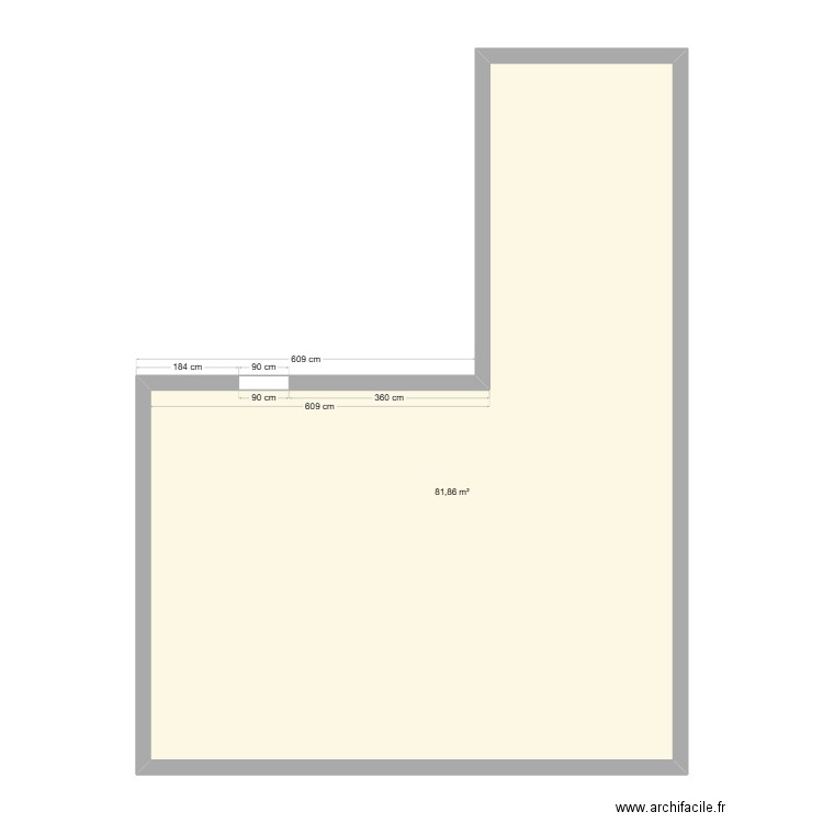 BENSEGHIR. Plan de 1 pièce et 82 m2