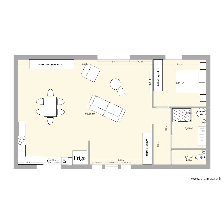 20250307-GRANGE SOINGS EN SOLOGNE - CG. Plan de 4 pièces et 77 m2