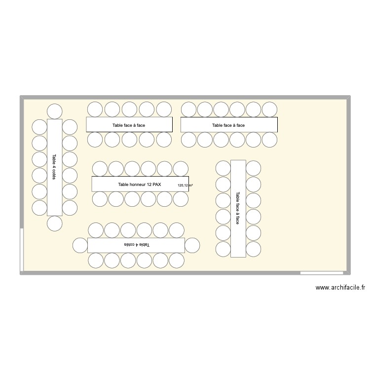 mariage plan. Plan de 1 pièce et 120 m2