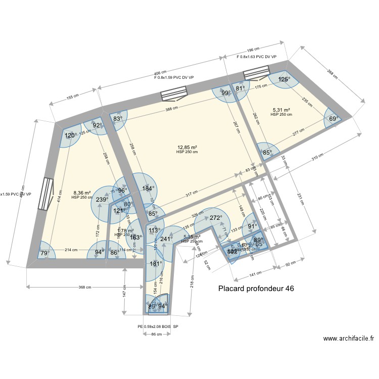 3303_3. Plan de 6 pièces et 34 m2