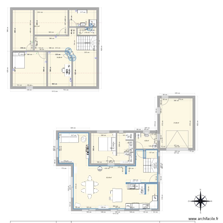 TOUL-1. Plan de 7 pièces et 187 m2