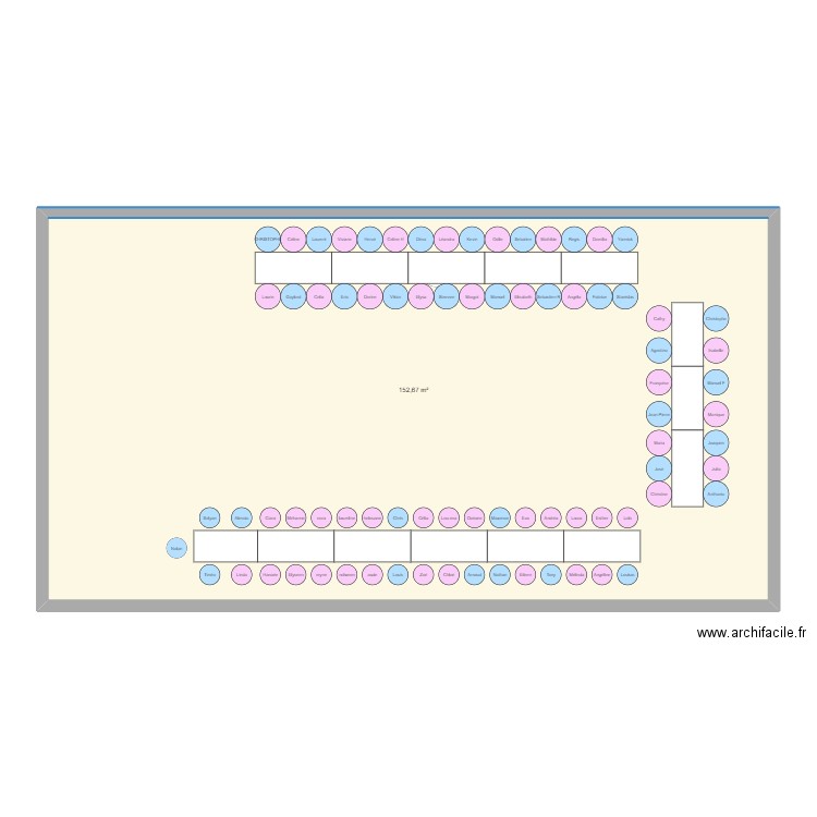 anniv andrea. Plan de 1 pièce et 153 m2