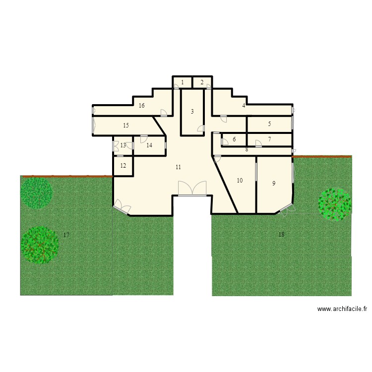 PLAN CRECHE THUIR 2. Plan de 16 pièces et 51 m2