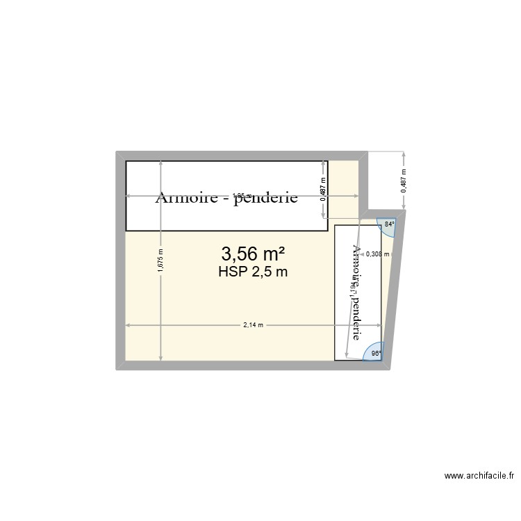 crouzet. Plan de 1 pièce et 4 m2