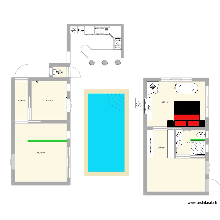 tomo 3. Plan de 7 pièces et 66 m2