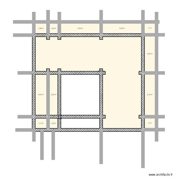 Casa mia. Plan de 13 pièces et 85 m2