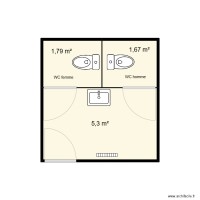 module sanitaire 2 wc b10