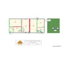 plan du rez de chaussé avec modification du garage et descente cave.