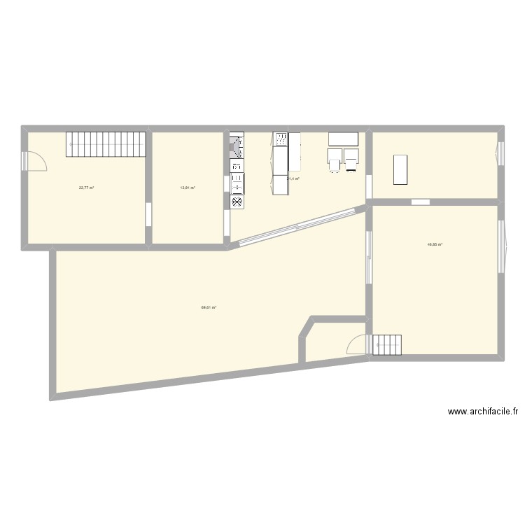 Galargues 2. Plan de 5 pièces et 175 m2